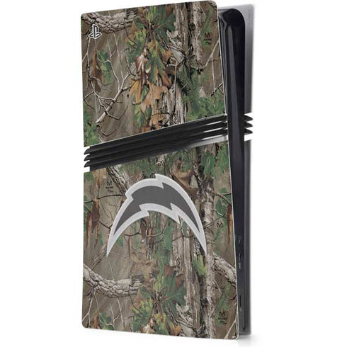 NFL Los Angeles Chargers Realtree Xtra Green Camo PS5 Pro Console Skin